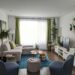 Bright plant-filled apartment living room after weekend makeover